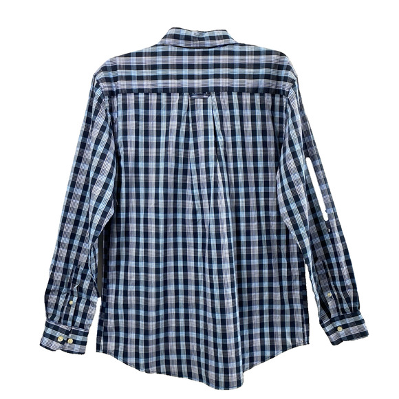 Saddlebreed Mens Shirt Size Medium Blue Plaid Button Up Long Sleeve - Picture 2 of 10